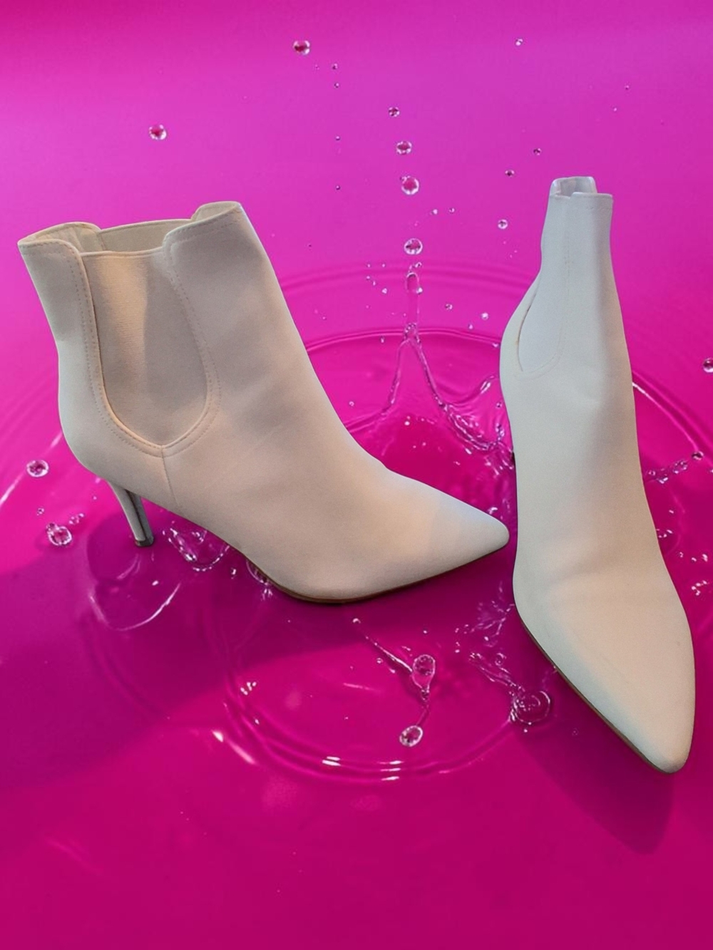 Dream Pairs White Pointed Toe Ankle Booties Womens Shoes Size 9 Autumn Fashion